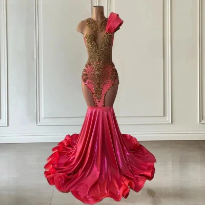 Elegant Gold Diamond Prom Dress Profile Picture