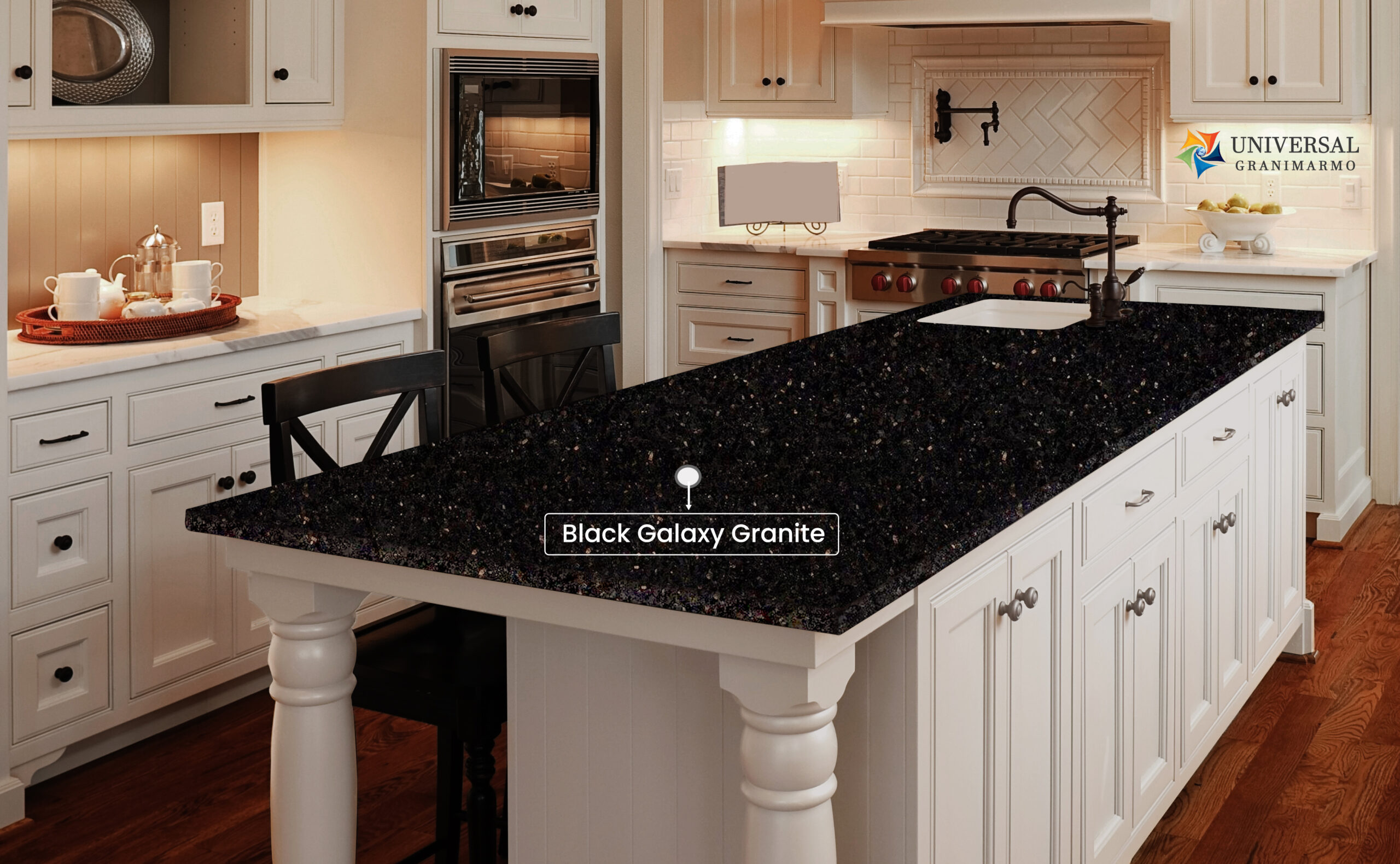 Buy Black Galaxy Granite in USA - Universal Granimarmo