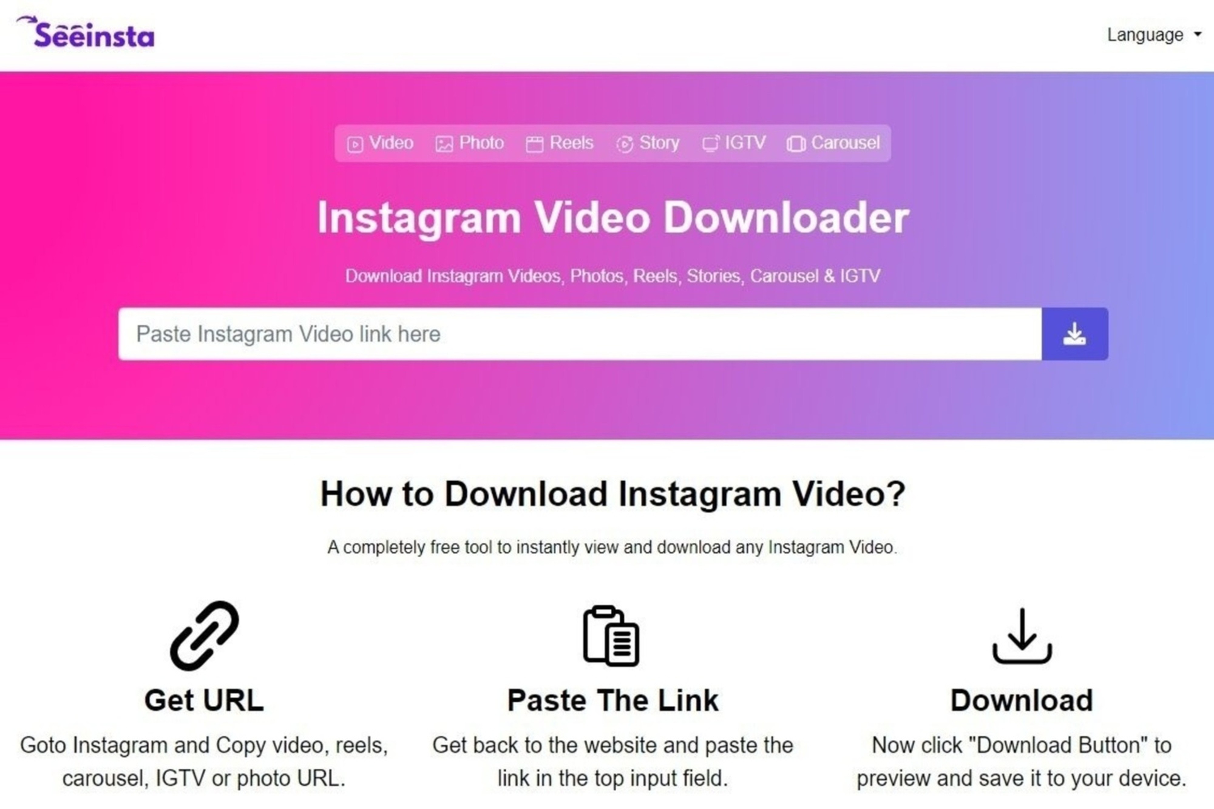 download instagram video