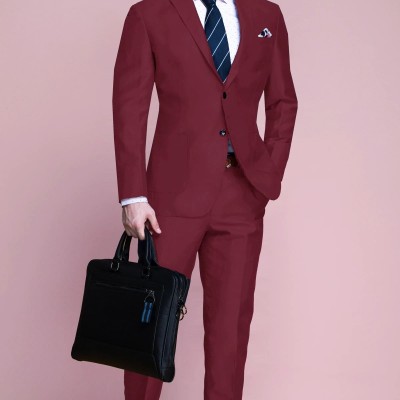 Burgundy Summer Linen Suit Profile Picture